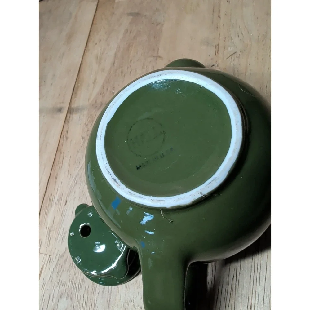 Hall‎ Small Single Serve Dark Green Teapot with Lid Made in USA 3.5